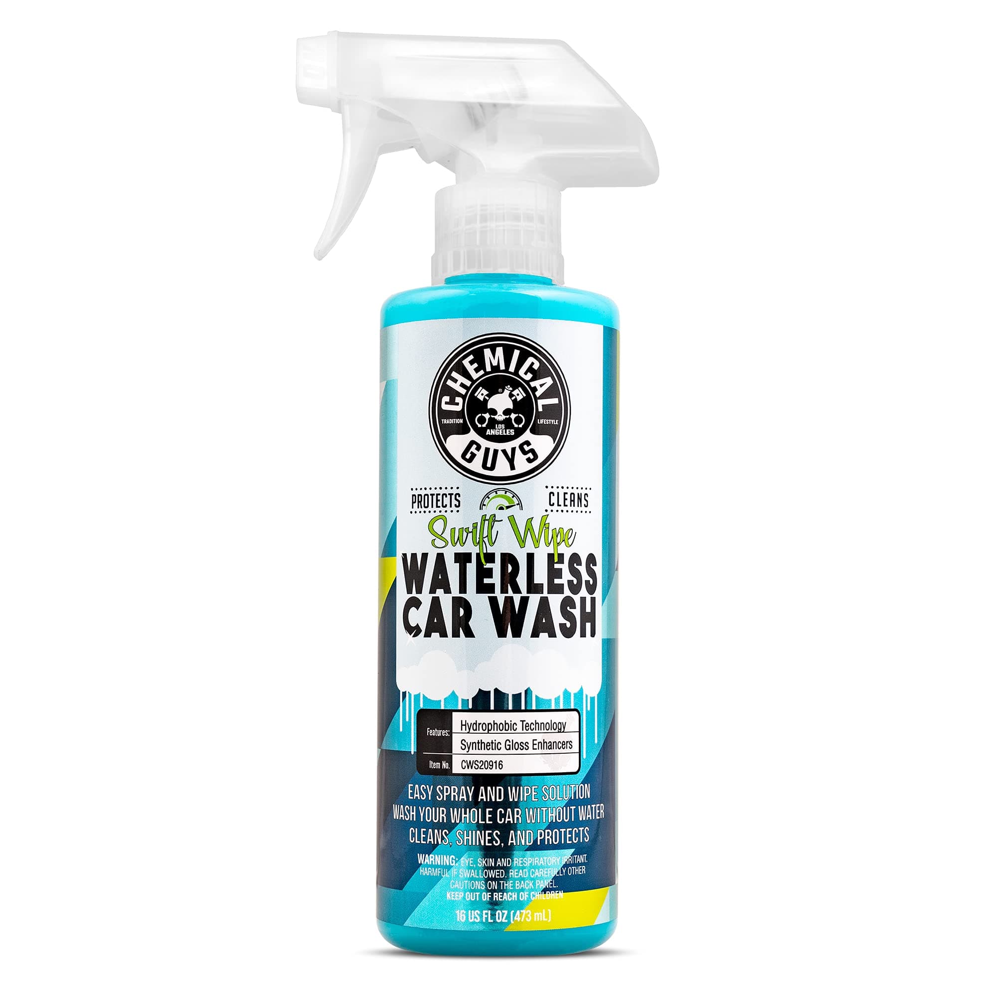 Chemical Guys Swift Wipe Sprayable Waterless Car Wash Spray - Spray and Wipe to Safely Clean and Shine Cars, Trucks, Motorcycles, RV & More, High Lubrication Formula, 16 oz 16 Fl Oz (Pack of 1) 16 oz (Pack of 1)