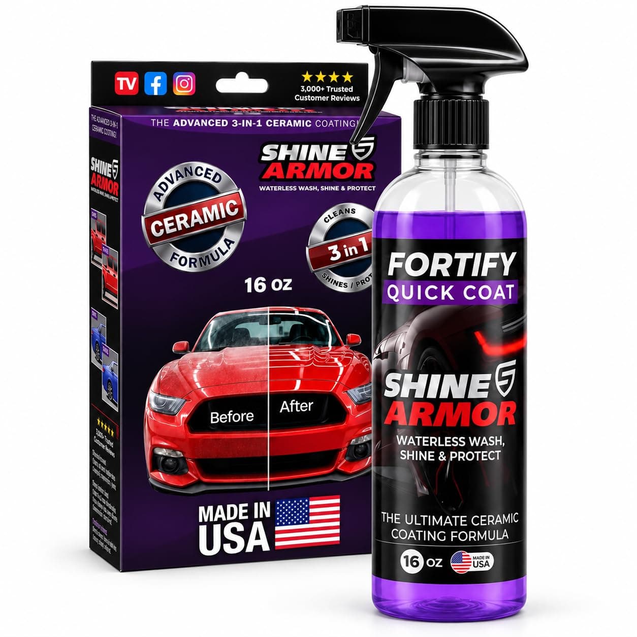 Shine Armor Fortify Quick Coat 3-in-1 Ceramic Spray