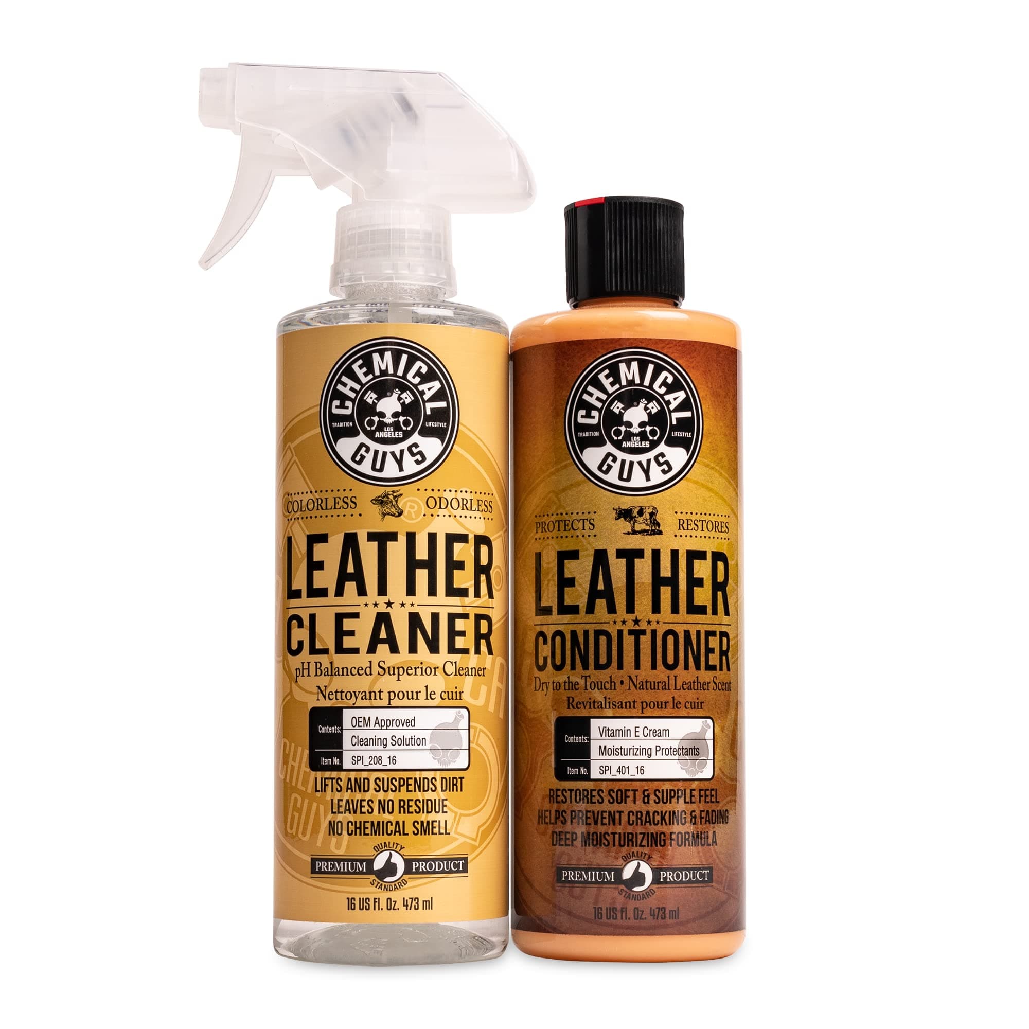Chemical Guys Leather Cleaner & Conditioner Kit (2 x 16 oz)